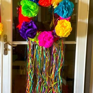 Traditional paper flowers fiesta wreaths